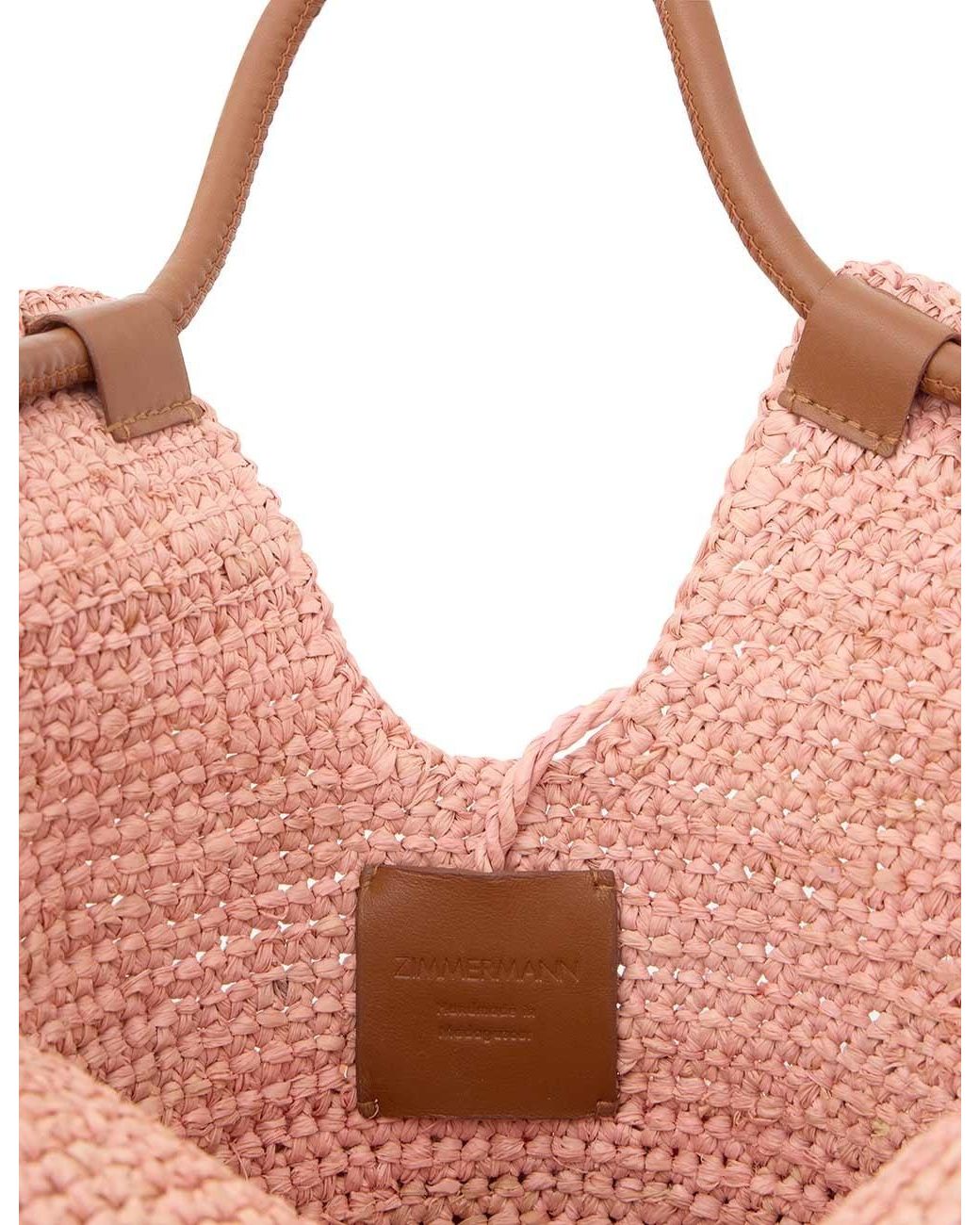 Zimmermann Pink Goldentime Small Fringe Tote