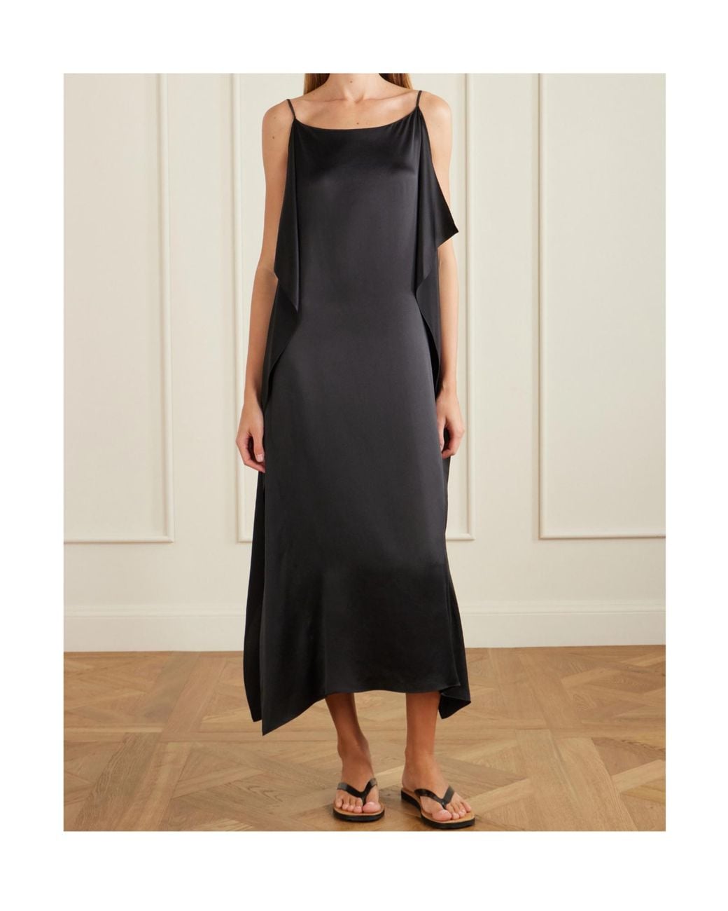 The Row Black Kilo Draped Dress