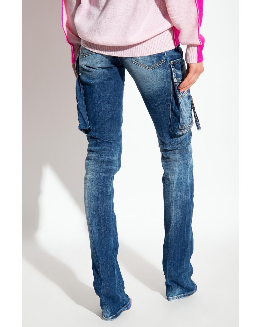 DSquared² Blue Cargo Flared Jeans