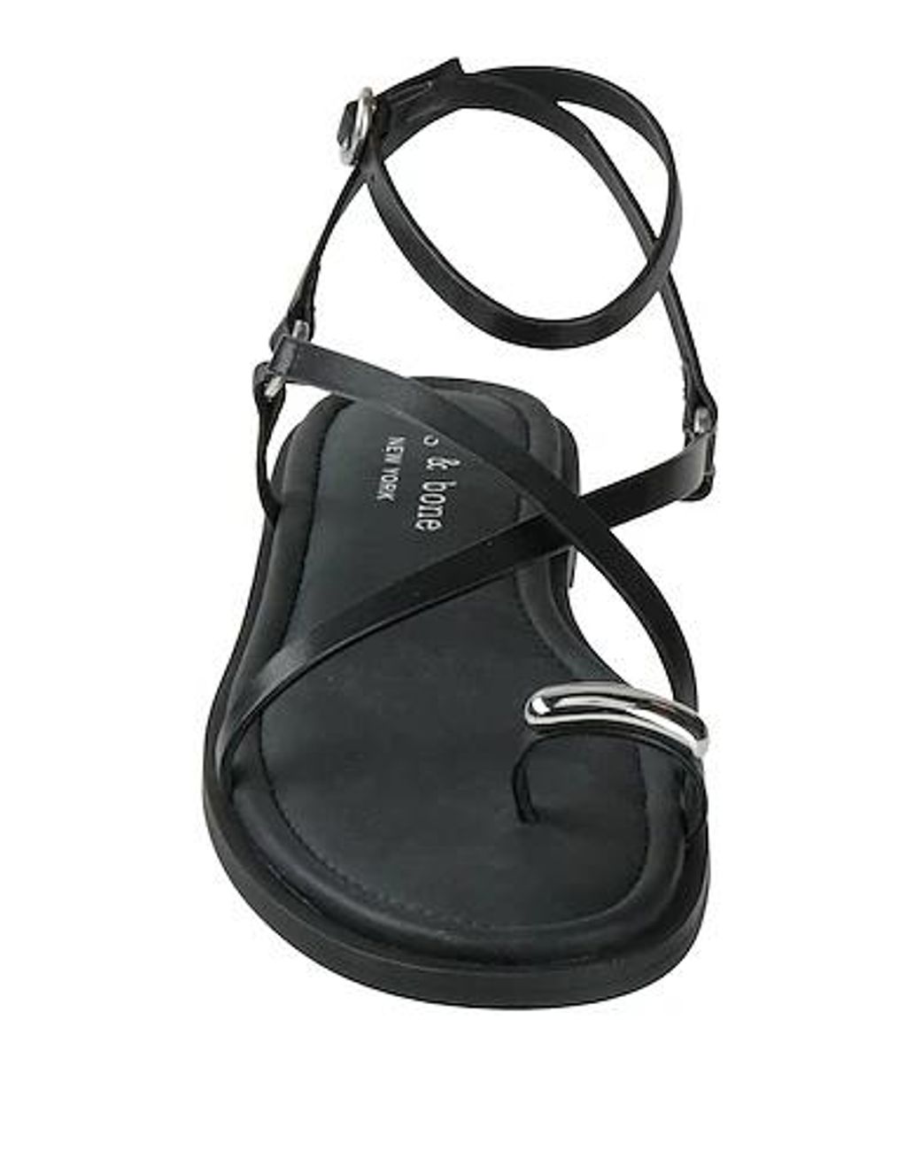 Rag & Bone White Minimal Embellished Leather Sandals