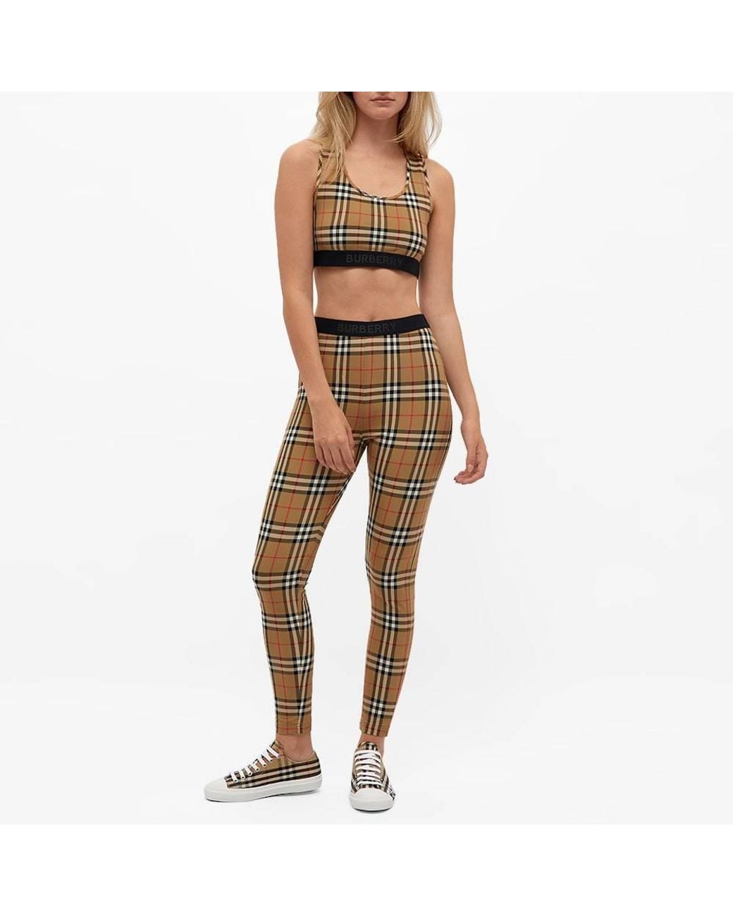 Burberry Multicolor Vintage Check Sports Bra