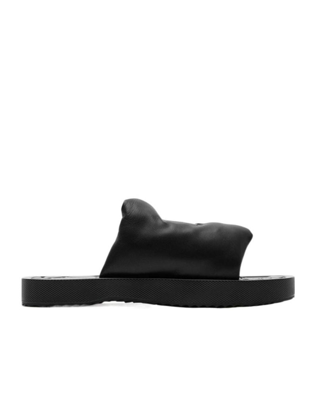 Burberry Black Ekd Embossed Slab Slip-On Slides