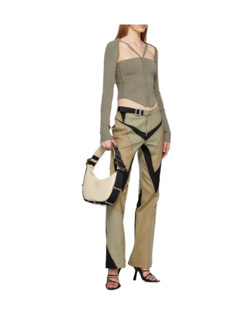 Dion Lee Natural Square-Neck Corset-Style Top
