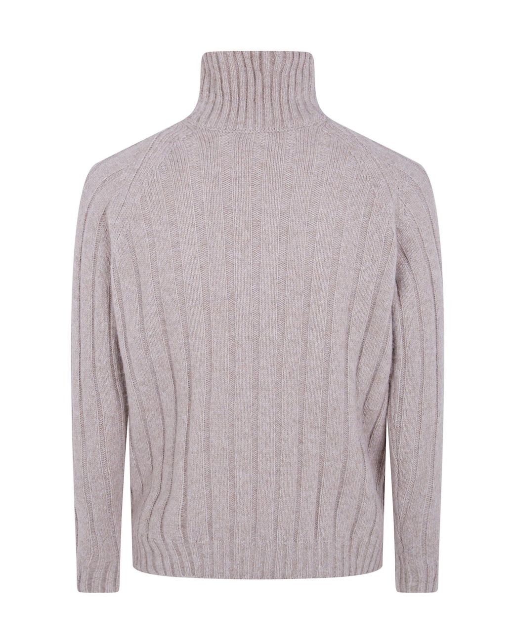 Nuur Gray Ribbed-Knit Roll-Neck Sweater for men