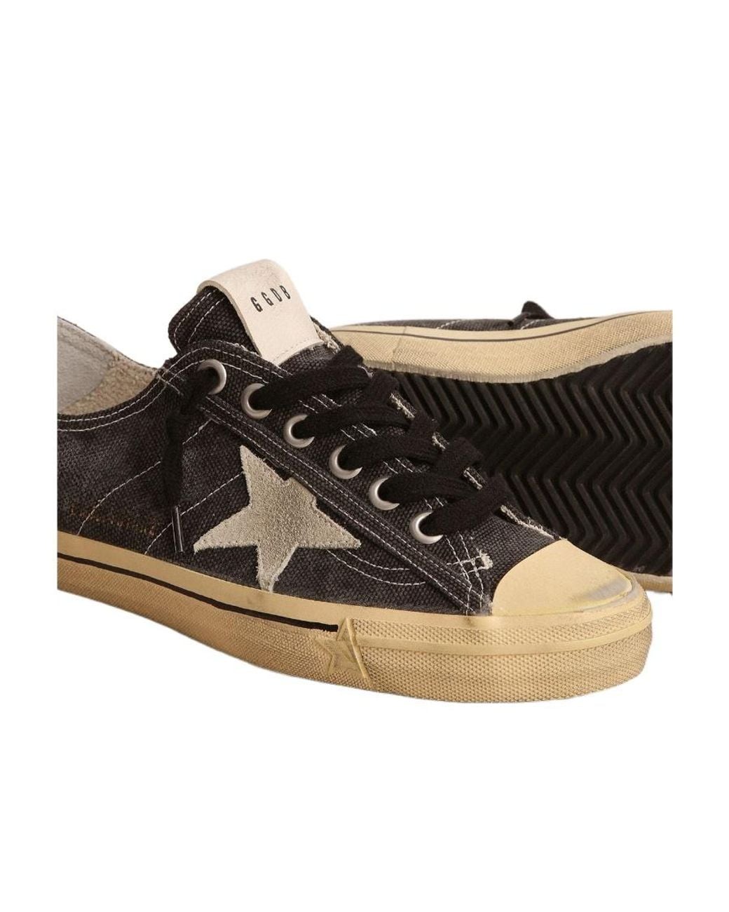Golden Goose Deluxe Brand Brown V-Star Lace-Up Sneakers for men