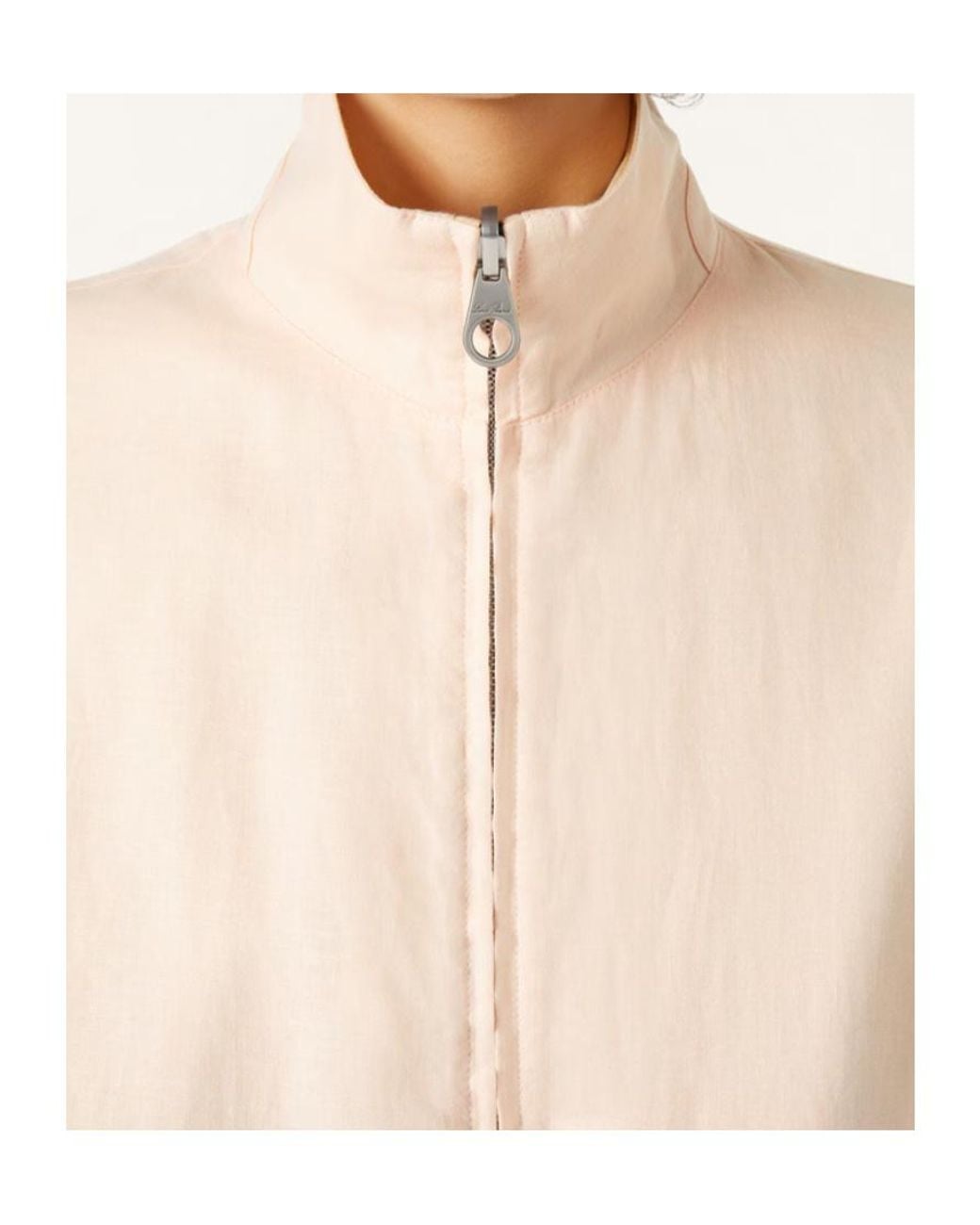 Loro Piana Natural Linen Bomber Jacket