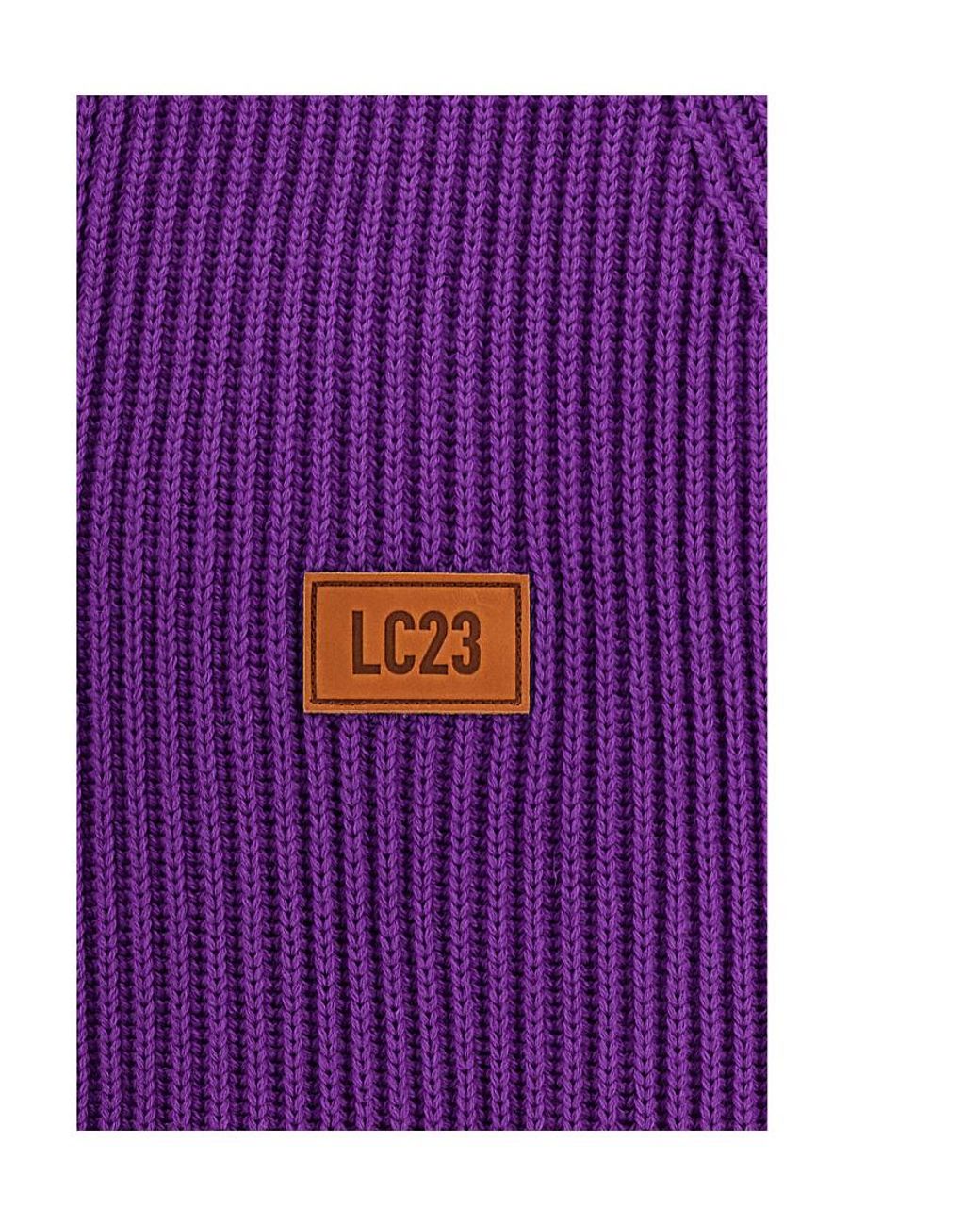 LC23 Purple Long-Sleeved Zipper Sweater for men