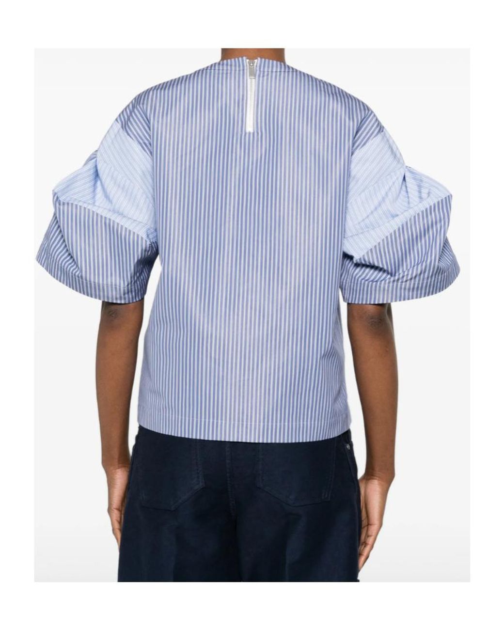 Sacai Blue Striped Shirt