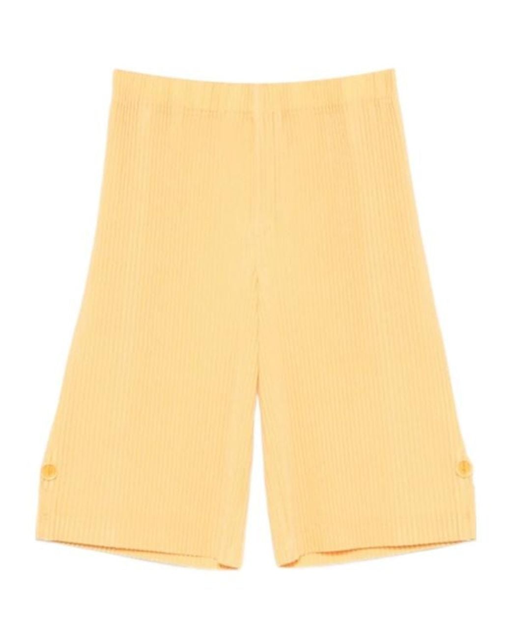 Homme Plissé Issey Miyake Yellow Wear Or Wrap Pleated Shorts for men