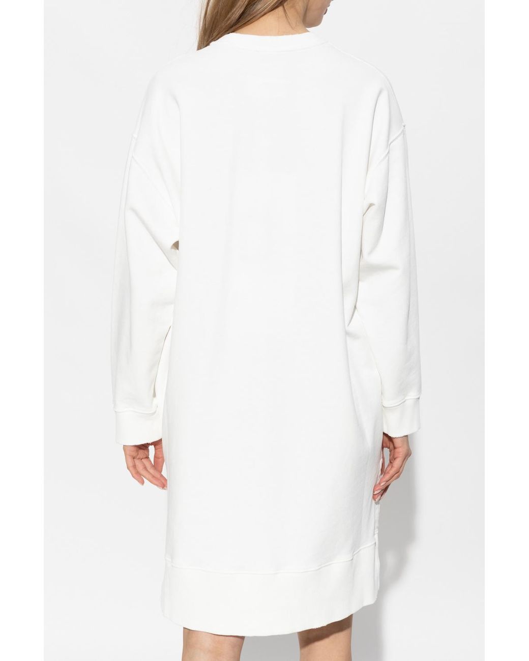 MM6 by Maison Margiela White Side Slit Midi Dress