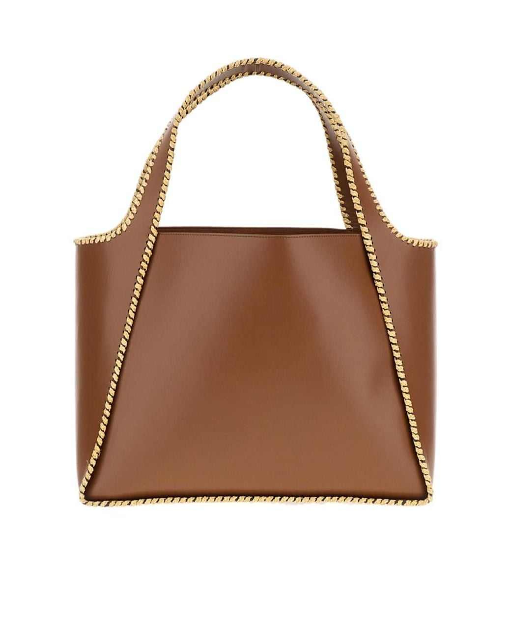 Stella McCartney Brown Logo Embellished Bag
