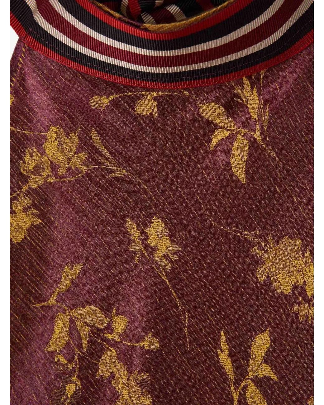 Dries Van Noten Brown Jacquard Wrap Top