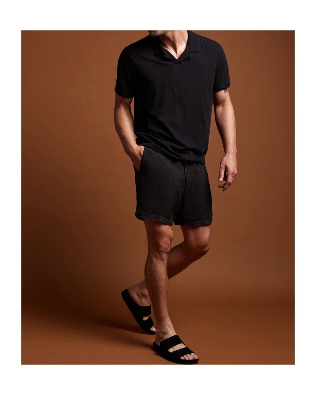 James Perse Black ジェームスパース ライトウェイトショーツ for men