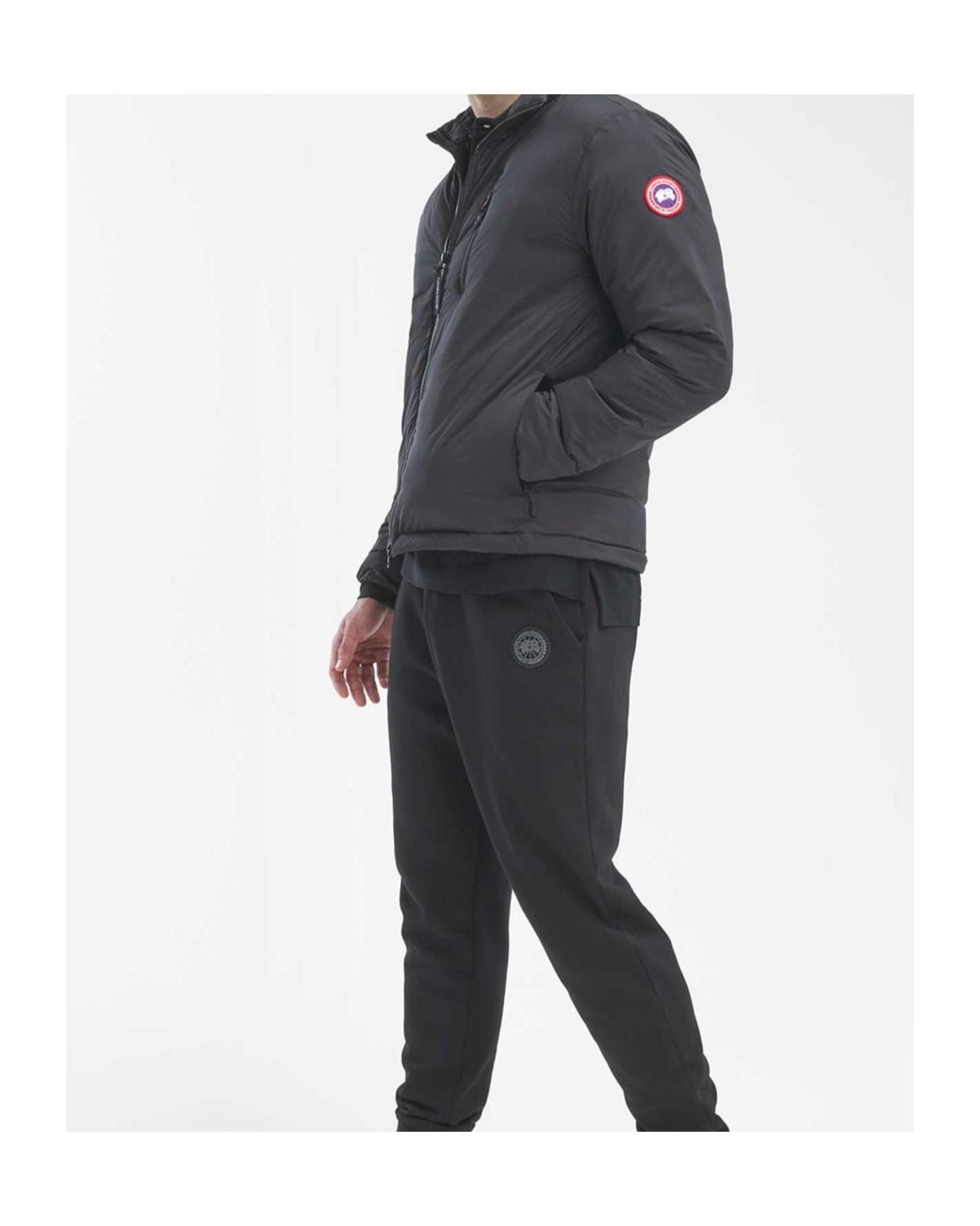 Canada Goose Black Lodge Zip-Up Down Jacket for men