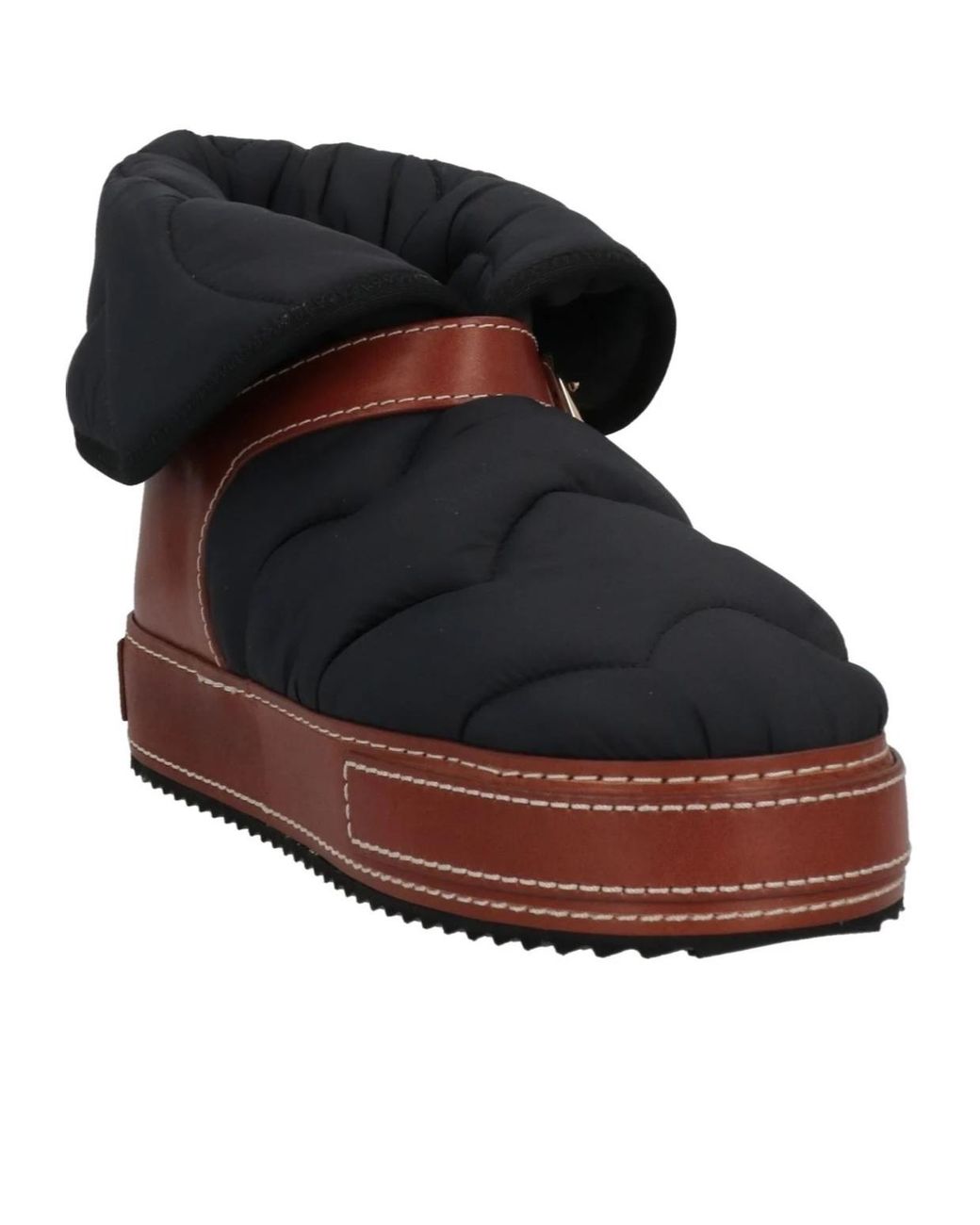 Chloé Blue Two-Tone Spliced Quilted Ankle Boots