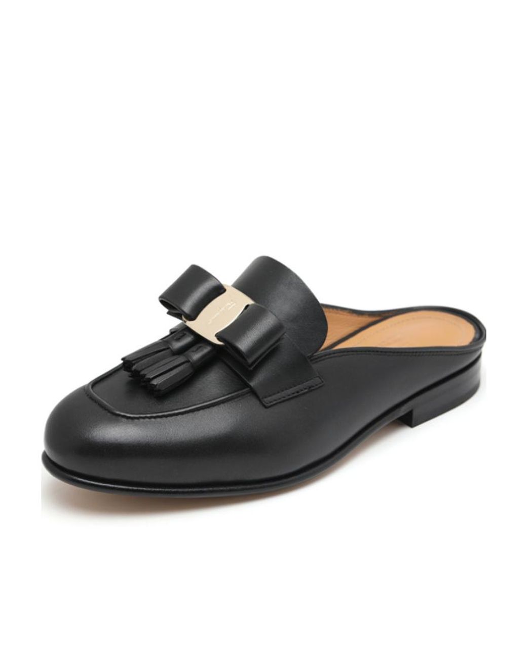 Ferragamo Black Bow Detail Muller Shoes