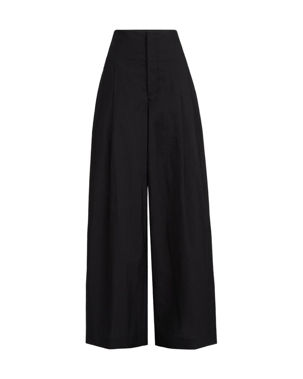 Brunello Cucinelli Black Techno Cotton Poplin Tailored Trousers