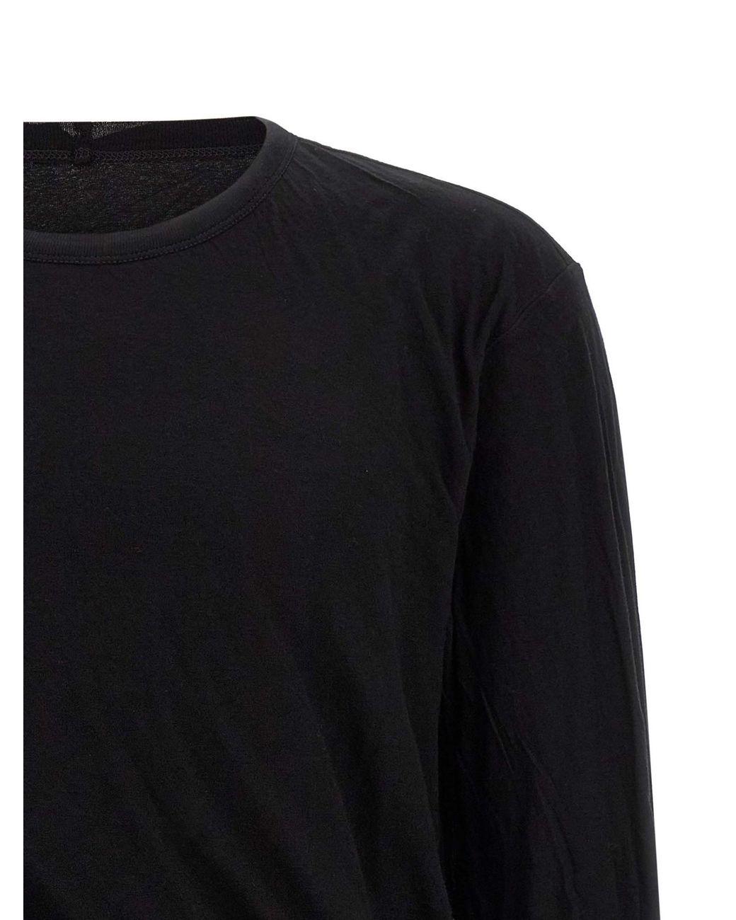 Rick Owens Black Jumbo Double Ls T' T-Shirt for men
