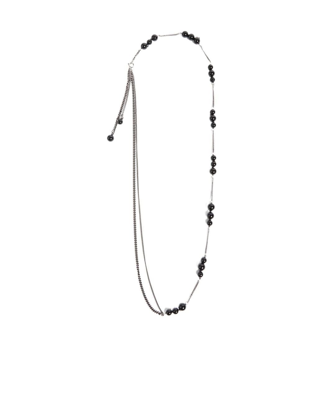 Ann Demeulemeester White Lota Necklace With Beads