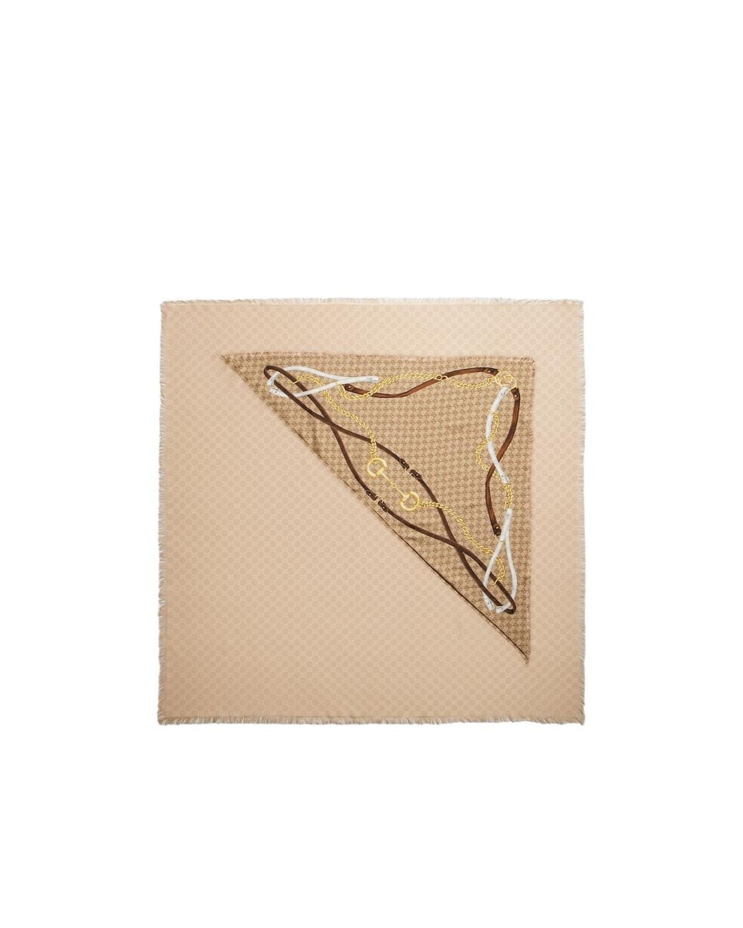 Gucci Natural Shell Gg Jacquard Shawl