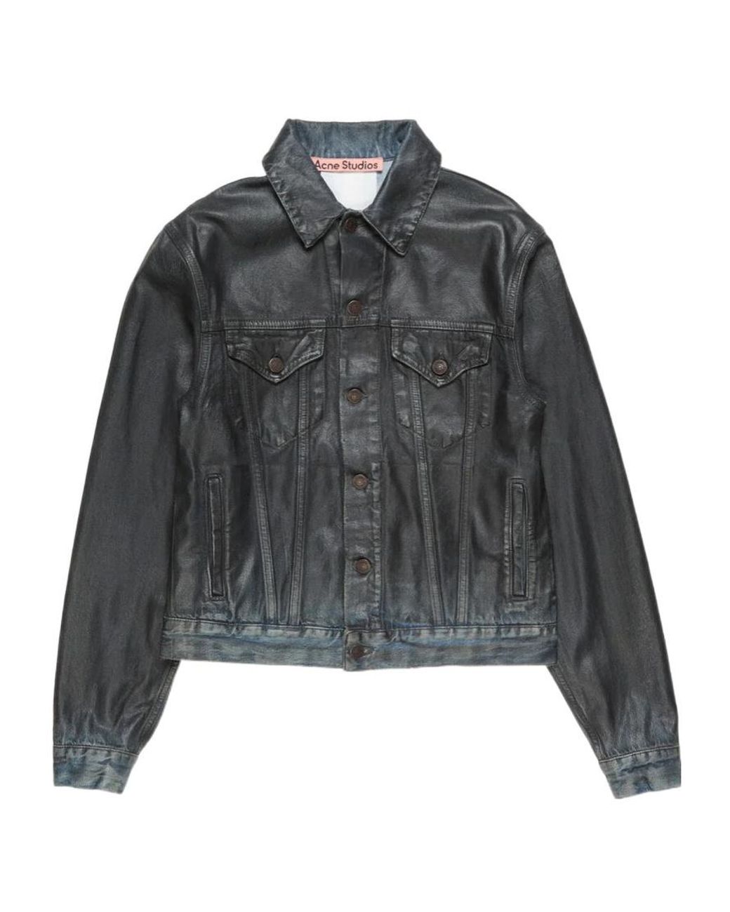 Acne Gray Coated Denim Jacket