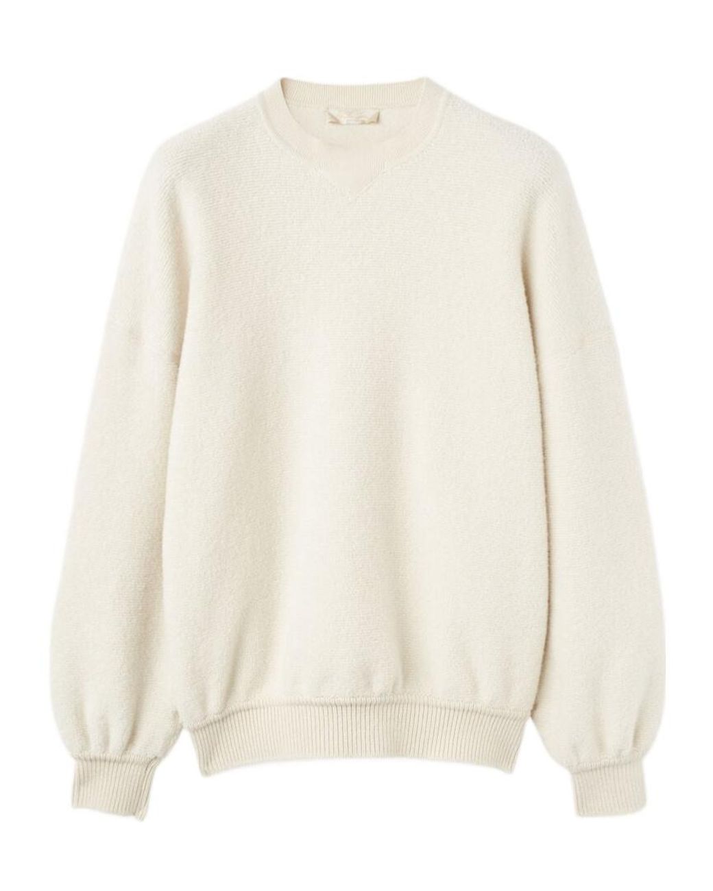Loro Piana White Round Neck Sweater for men