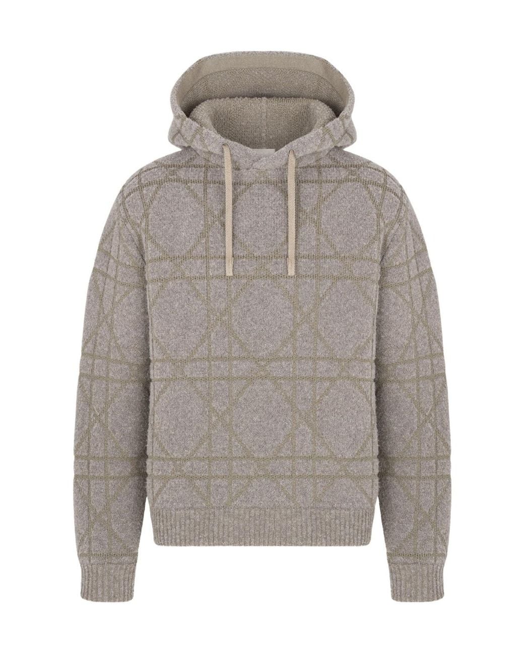 Dior Gray Homme Cannage Hooded Sweatshirt for men