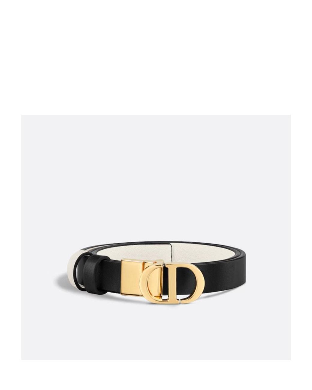 Dior White 30Montaigne Reversible Belt