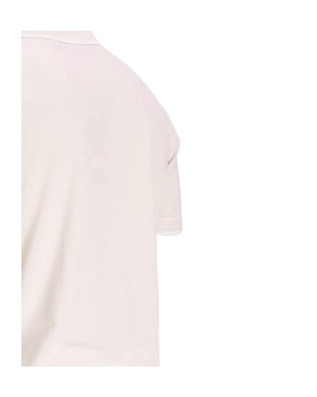 Boss White Logo-Embroidered Polo Shirt for men