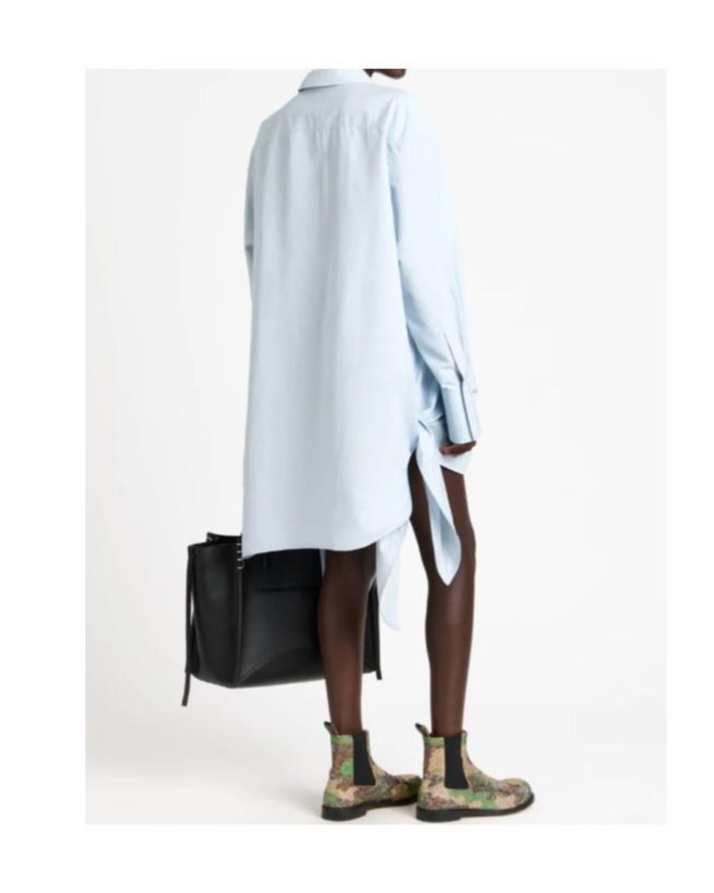 J.W. Anderson Blue Jw Anderson Knot Detail Shirt Dress