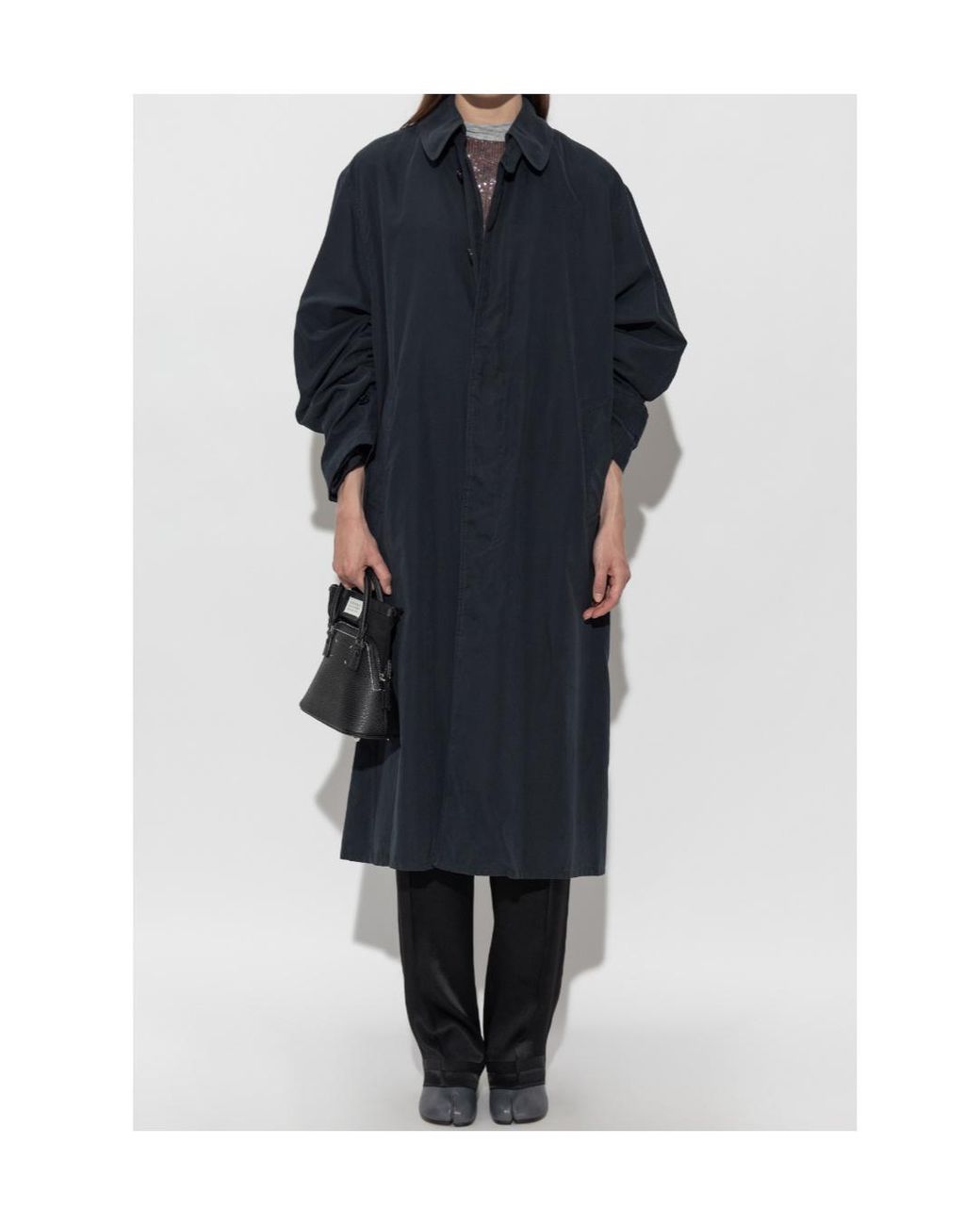 Maison Margiela Blue Single Vent Oversized Coat