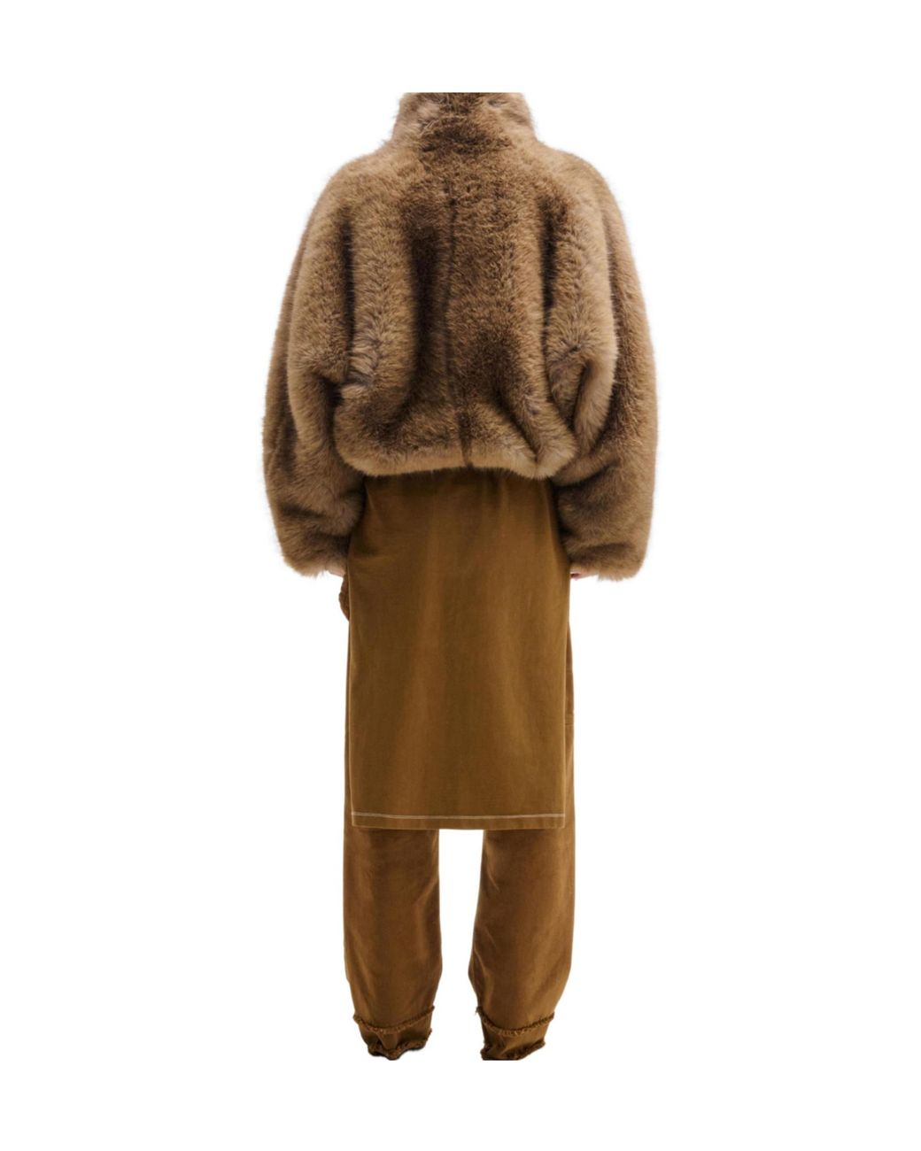 DARKPARK Brown Faux Fur Short Coat