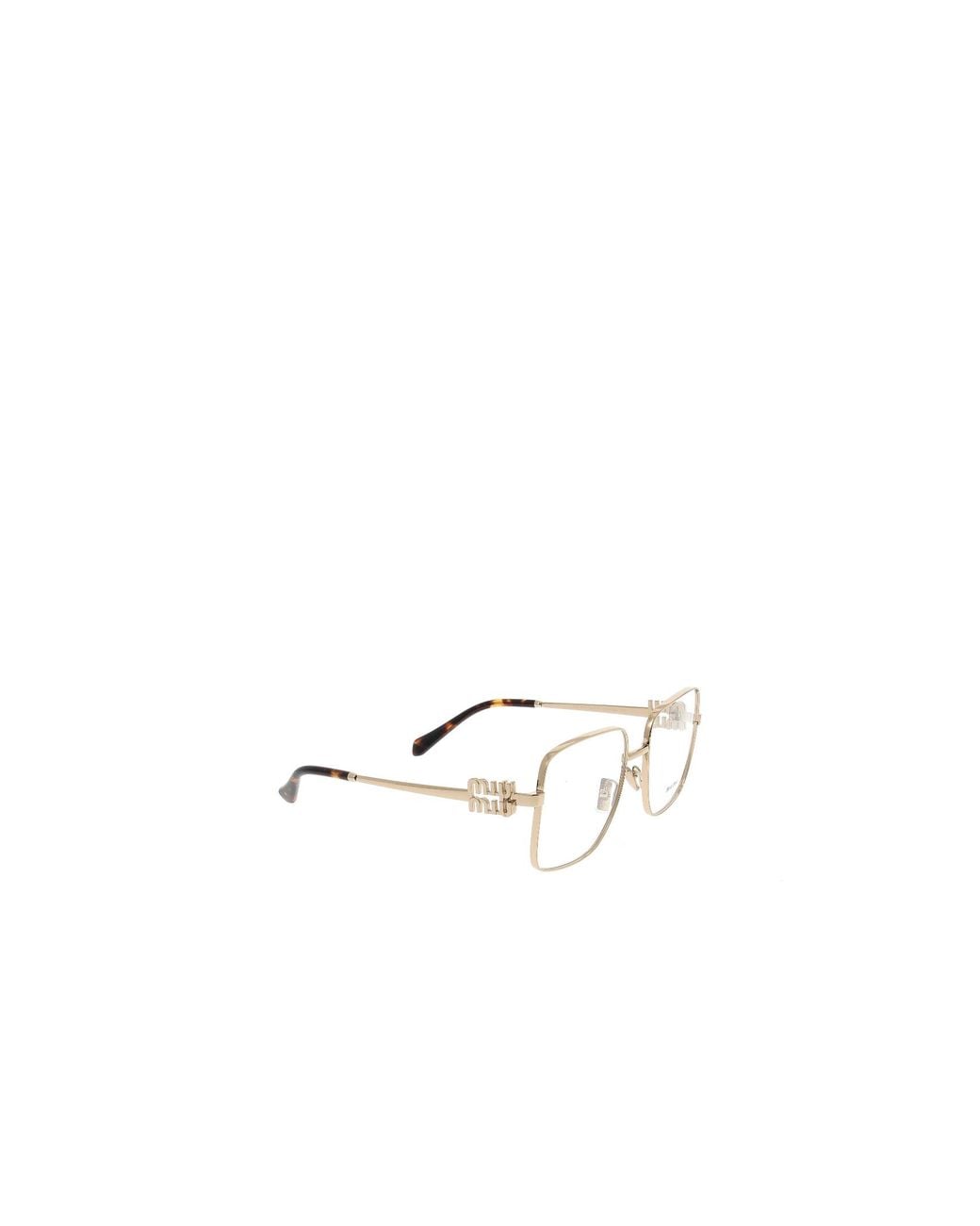 Miu Miu White Eyewear Square Frame Glasses