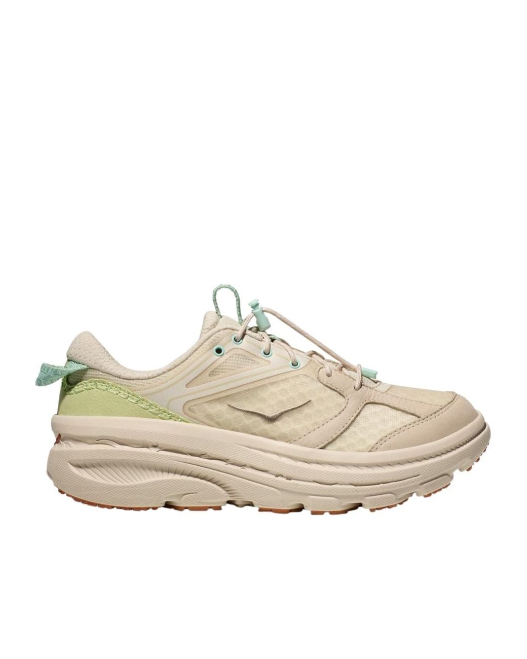 Hoka One One White Bondi B3 Lace-Up Sneakers for men