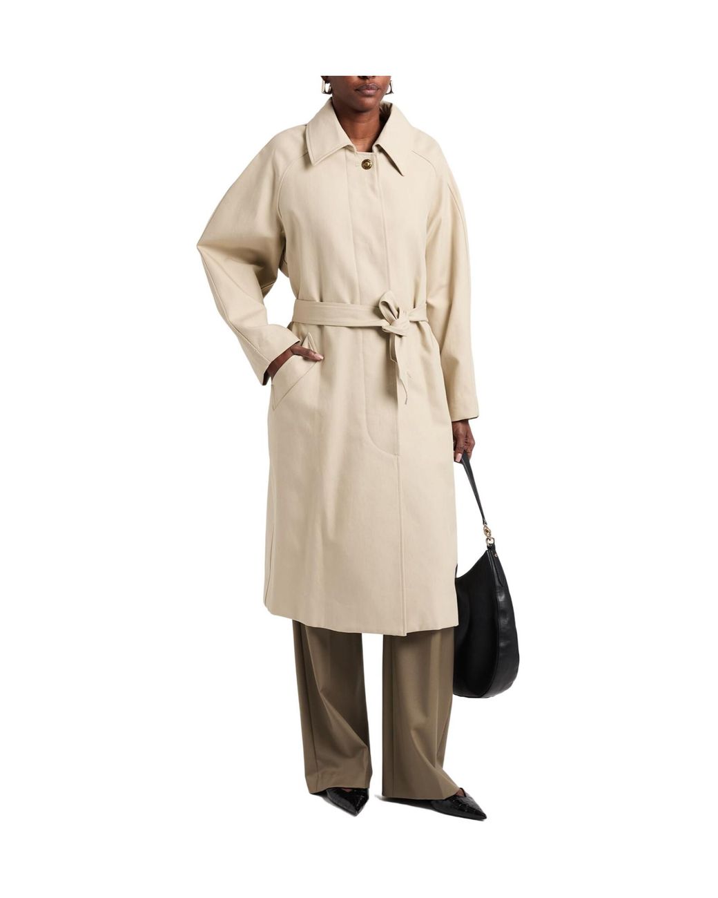 Rag & Bone Natural Minimalist Long Trench Coat