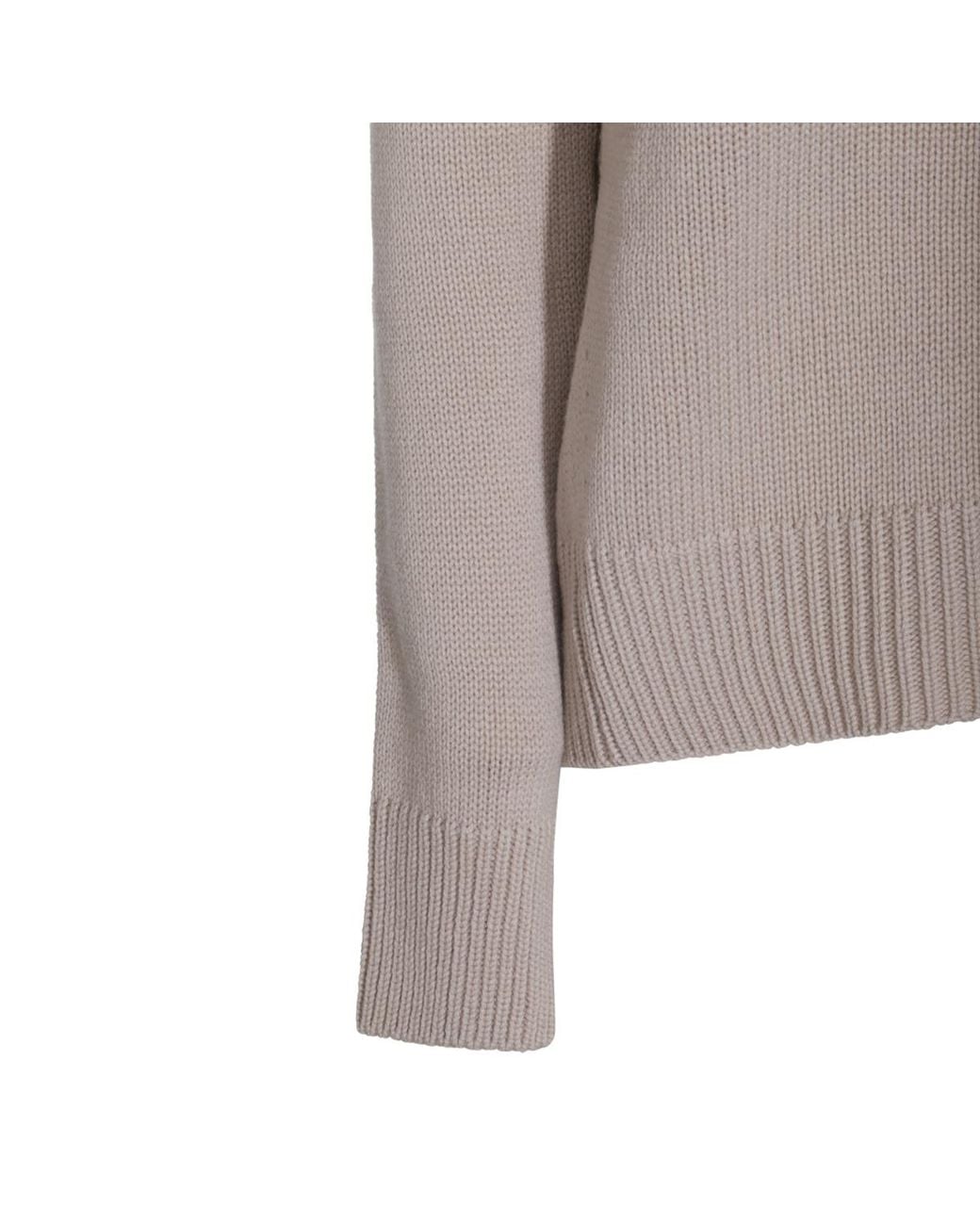 Max Mara Brown 'S Irlanda Crewneck Long-Sleeved Jumper