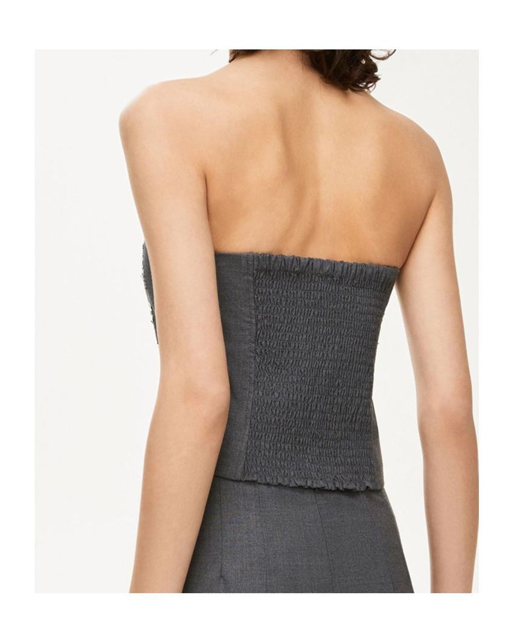iBlues Gray Corset Top