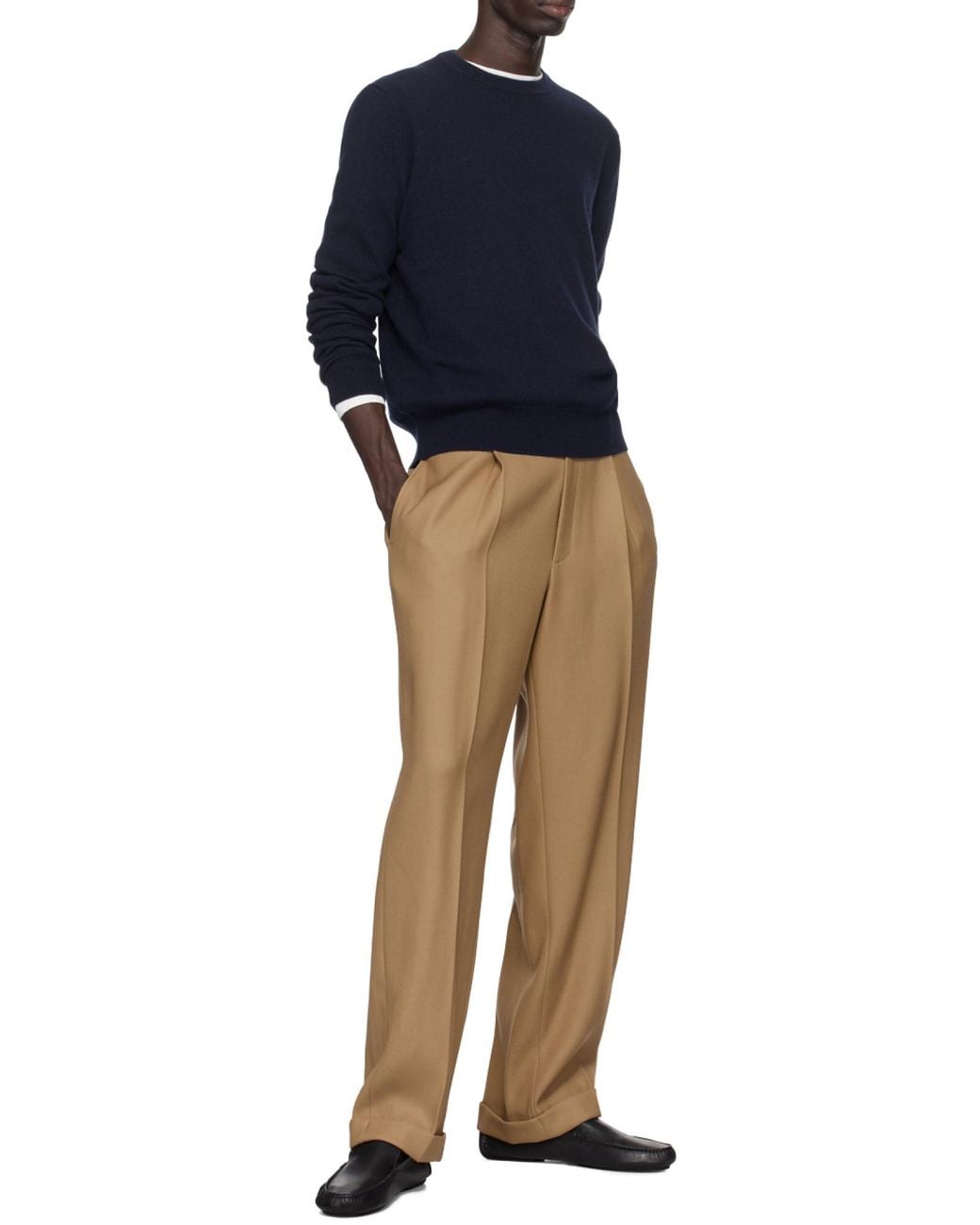 The Row Blue Crewneck Knitted Jumper for men