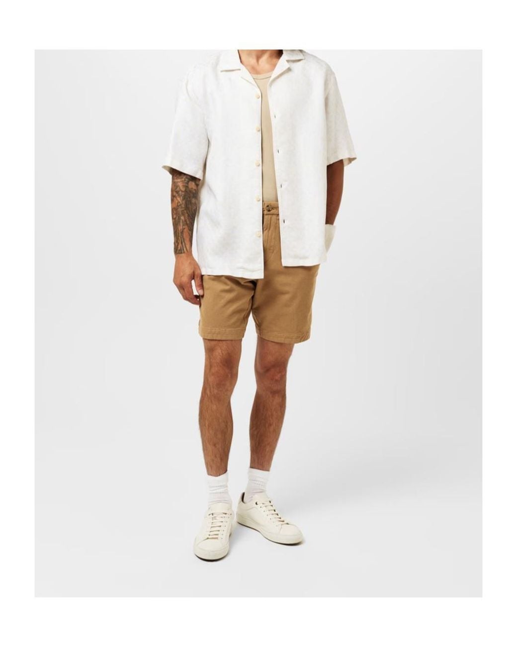 Boss White Hbb C Lars Plain Short-Sleeve Shirt for men