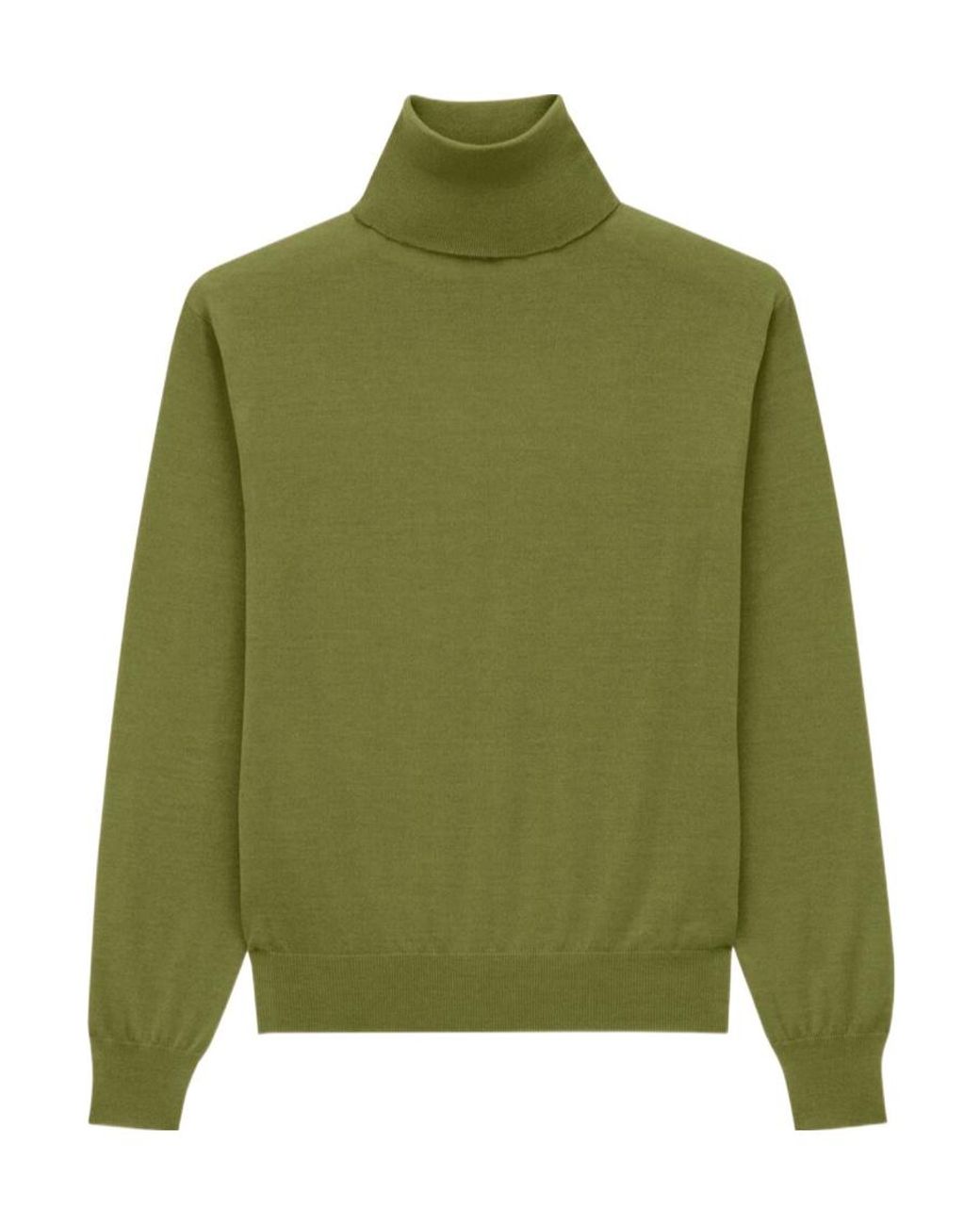 Saint Laurent Green Turtleneck Long-Sleeved Jumper