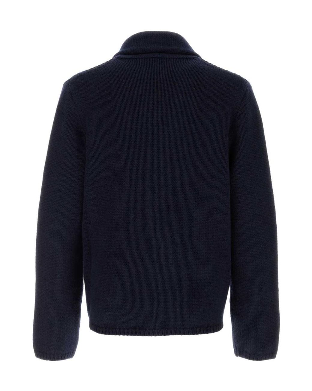 The Row Blue Long-Sleeve Knit Cardigan for men