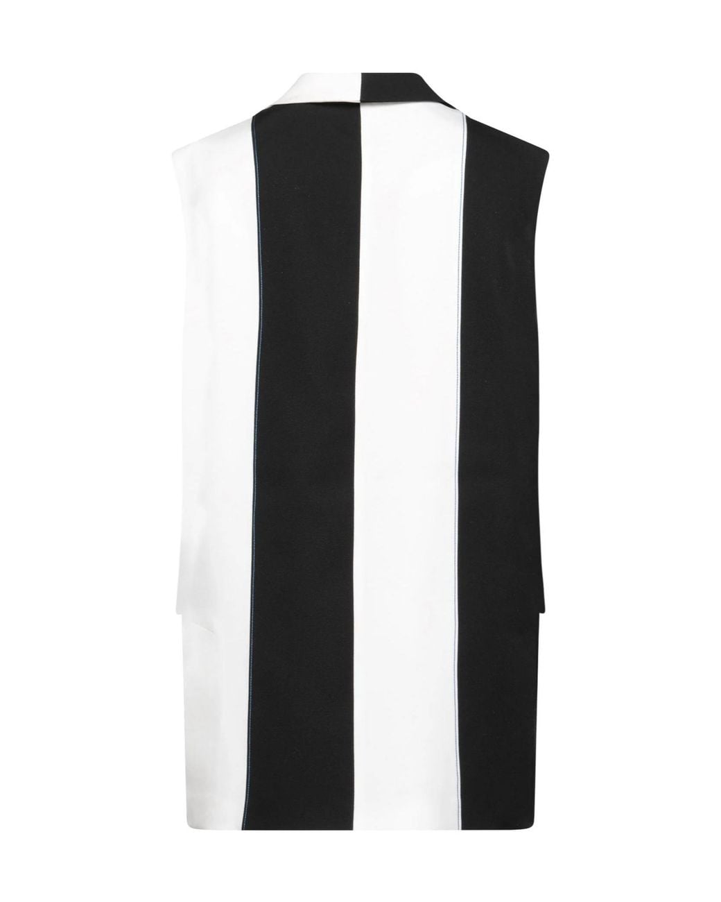 Marni Black Striped Sleeveless Suit Jacket