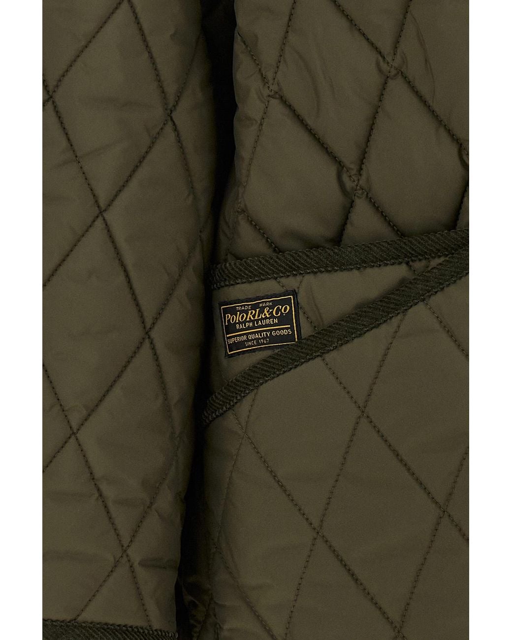 Polo Ralph Lauren Green Logo Embroidered Down Coat