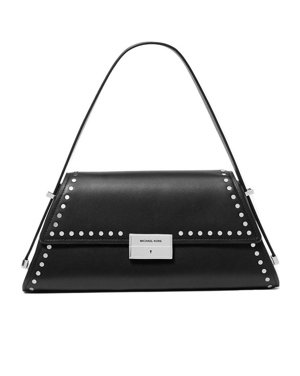 Michael Kors Black Michael Ludlow Medium Studded Shoulder Bag