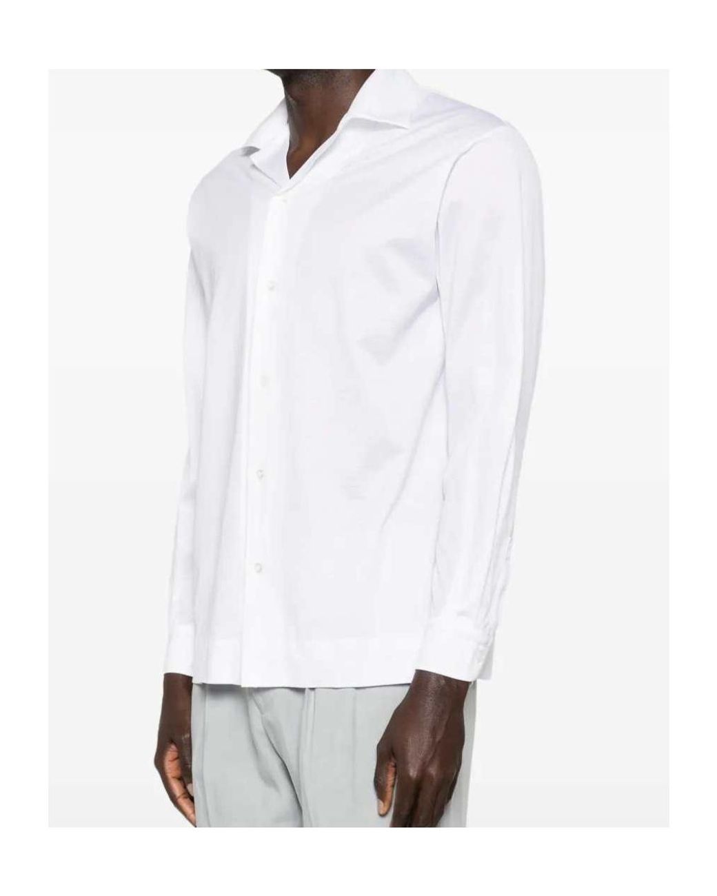 Lardini White Pasunnie Camp-Collar Shirt for men