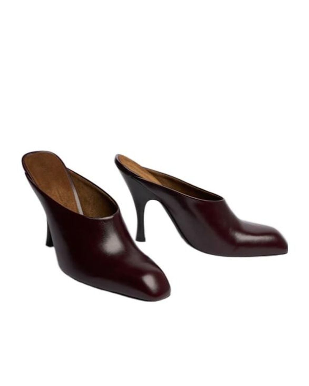 Khaite Brown Closed-Toe Mules With Spool Heel