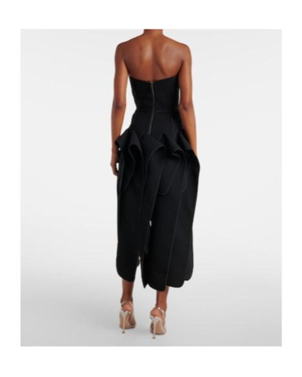 Maticevski Black Breakout Draped Midi Dress