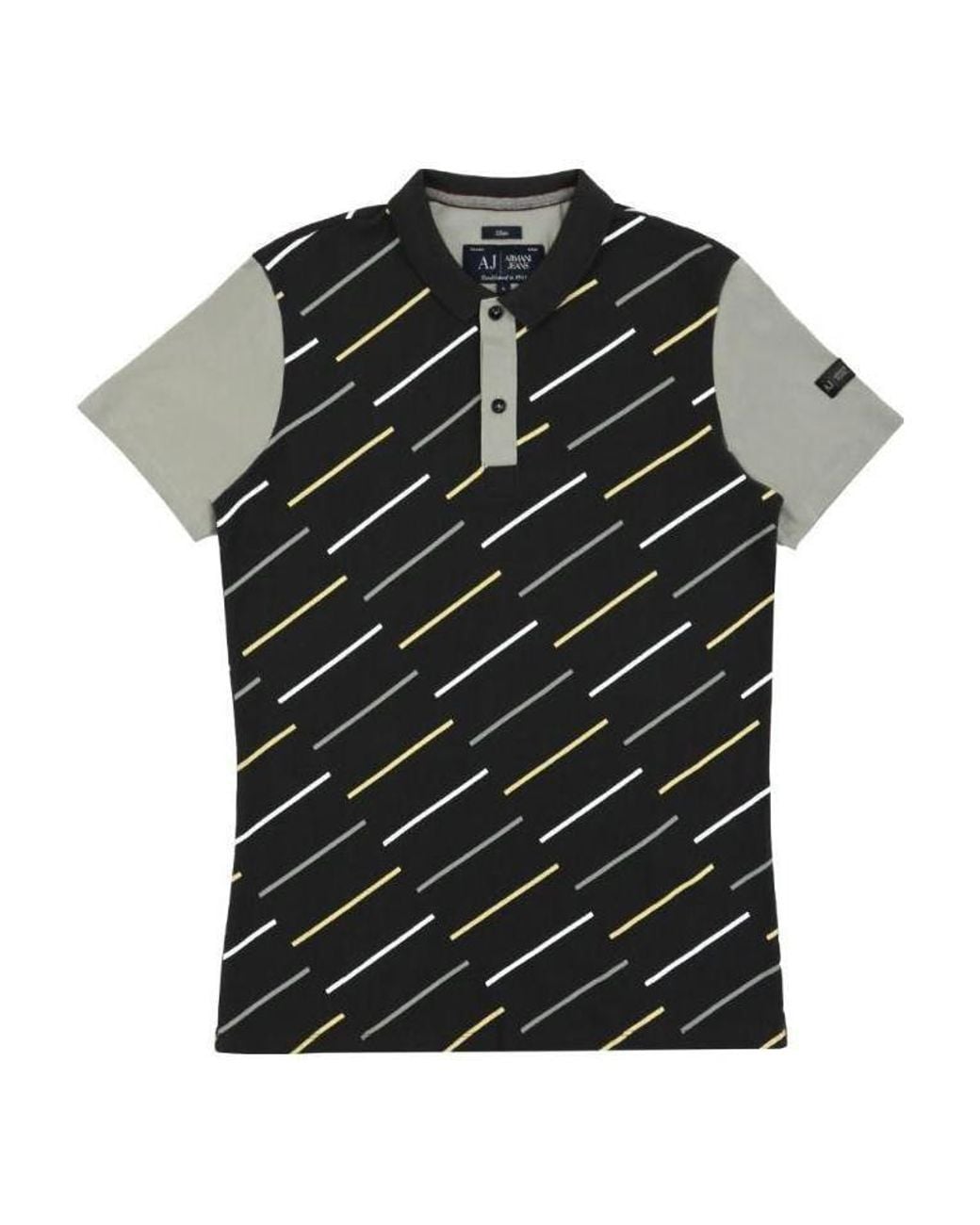 Armani Jeans Black Logo Polo Shirt for men