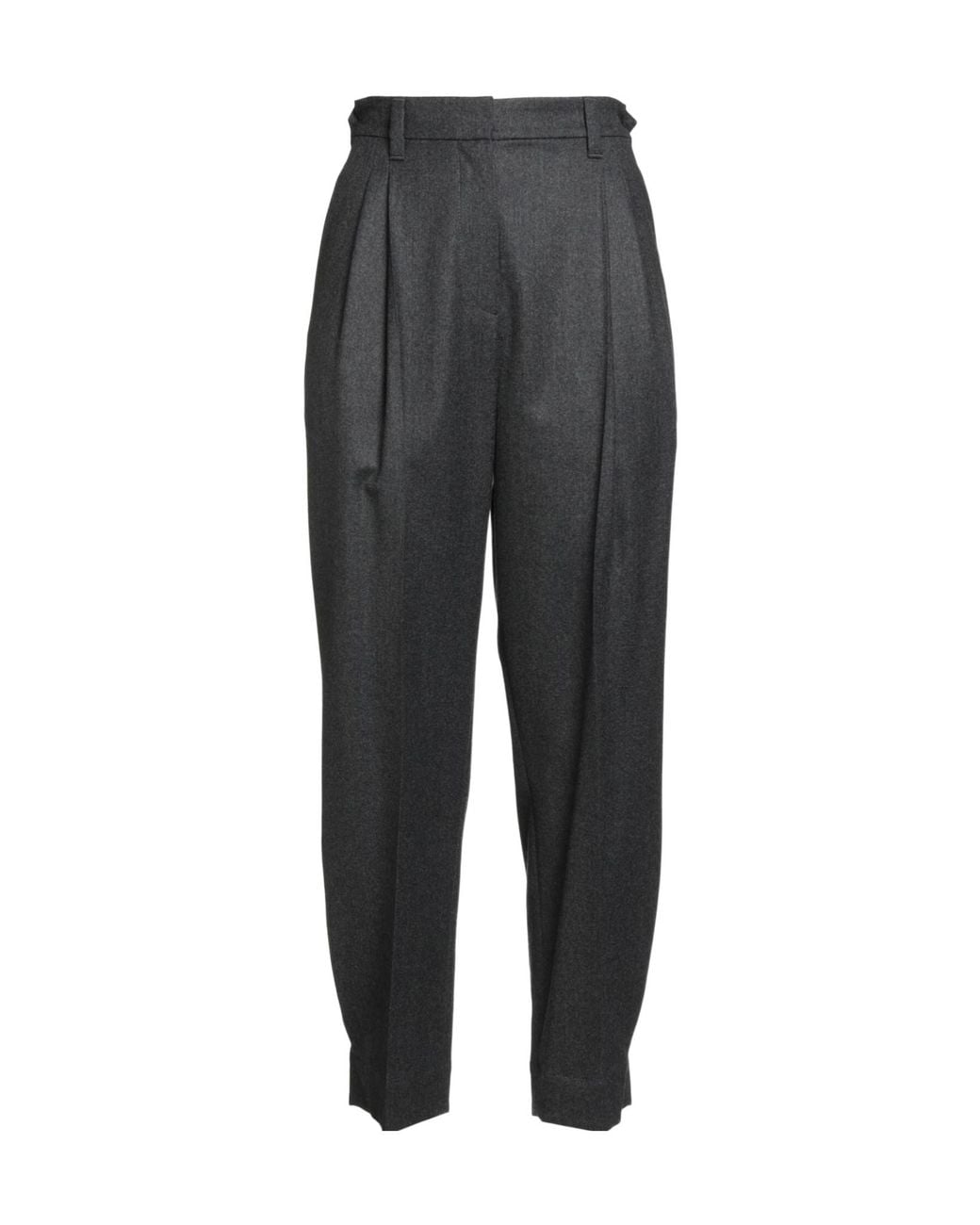Brunello Cucinelli Gray Flannel Tapered Trousers