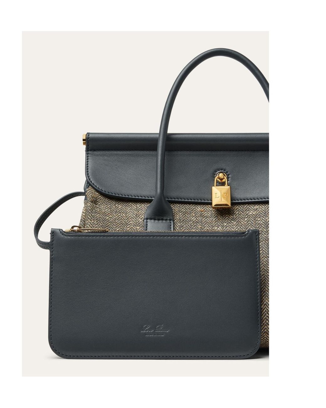 Loro Piana Black Loom Bag L25